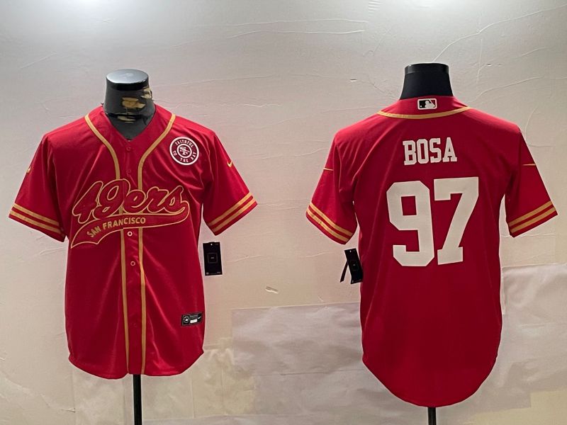 Men San Francisco 49ers #97 Bosa Red Joint Name 2024 Nike Limited NFL Jersey style 12092->san francisco 49ers->NFL Jersey